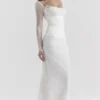 Katarina White Maxi Dress