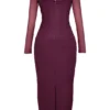 Katarina Wine Maxi Dress