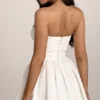 Katherine White Strapless Corset Mini Dress