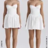 Katherine White Strapless Corset Mini Dress