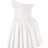 Katherine White Strapless Corset Mini Dress