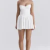 Katherine White Strapless Corset Mini Dress
