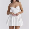 Katherine White Strapless Corset Mini Dress