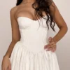 Katherine White Strapless Corset Mini Dress