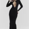 Keeya Black Knit Maxi Dress