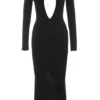 Keeya Black Knit Maxi Dress