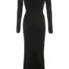 Keeya Black Knit Maxi Dress