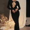 Keeya Black Knit Maxi Dress