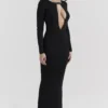 Keeya Black Knit Maxi Dress