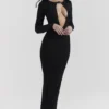Keeya Black Knit Maxi Dress