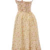 Kelly Royal Rose Print Corset Midi Sundress