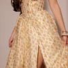 Kelly Royal Rose Print Corset Midi Sundress