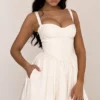 Kelly White Corset Midi Sundress