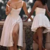 Kelly White Corset Midi Sundress
