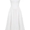 Kelly White Corset Midi Sundress