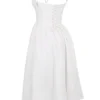 Kelly White Corset Midi Sundress