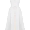 Kelly White Corset Midi Sundress