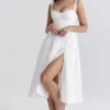 Kelly White Corset Midi Sundress