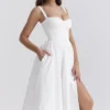Kelly White Corset Midi Sundress
