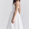 Kelly White Corset Midi Sundress