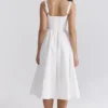 Kelly White Corset Midi Sundress