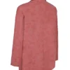 Kiera Warm Pink Vegan Leather Oversized Blazer