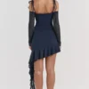 Kiki French Navy Ruffle Mini Dress