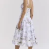 Kim Lilac Floral Cotton Midi Sundress