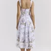 Kim Lilac Floral Cotton Midi Sundress