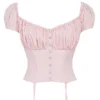 Kitty Baby Pink Gathered Top