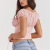 Kitty Baby Pink Gathered Top