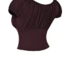 Kitty Rich Brown Gathered Top