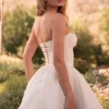 Kristiana Ivory Cotton Strapless Corset Mini Dress