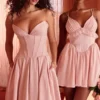 Lady Ballerina Pink Strapless Midi Dress