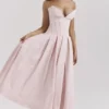 Lady Ballerina Pink Strapless Midi Dress