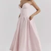 Lady Ballerina Pink Strapless Midi Dress