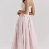 Lady Ballerina Pink Strapless Midi Dress