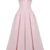 Lady Ballerina Pink Strapless Midi Dress