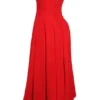 Lady Scarlet Strapless Midi Dress