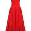 Lady Scarlet Strapless Midi Dress