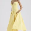 Lady Sunshine Strapless Tulle Midi Dress