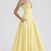 Lady Sunshine Strapless Tulle Midi Dress