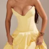 Lady Sunshine Strapless Tulle Midi Dress