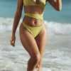Lafayette Olive Asymmetric Cutout Swimsuit