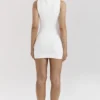 Laguna White Stretch Knit Mini Dress
