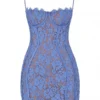 Lala Lavender Lace Mini Dress
