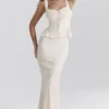 Lana Vintage Cream Cotton Broderie Anglais Maxi Skirt