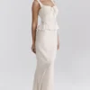 Lana Vintage Cream Cotton Broderie Anglais Maxi Skirt