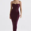 Lani Merlot Corset Maxi Dress