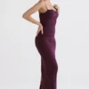 Lani Merlot Corset Maxi Dress